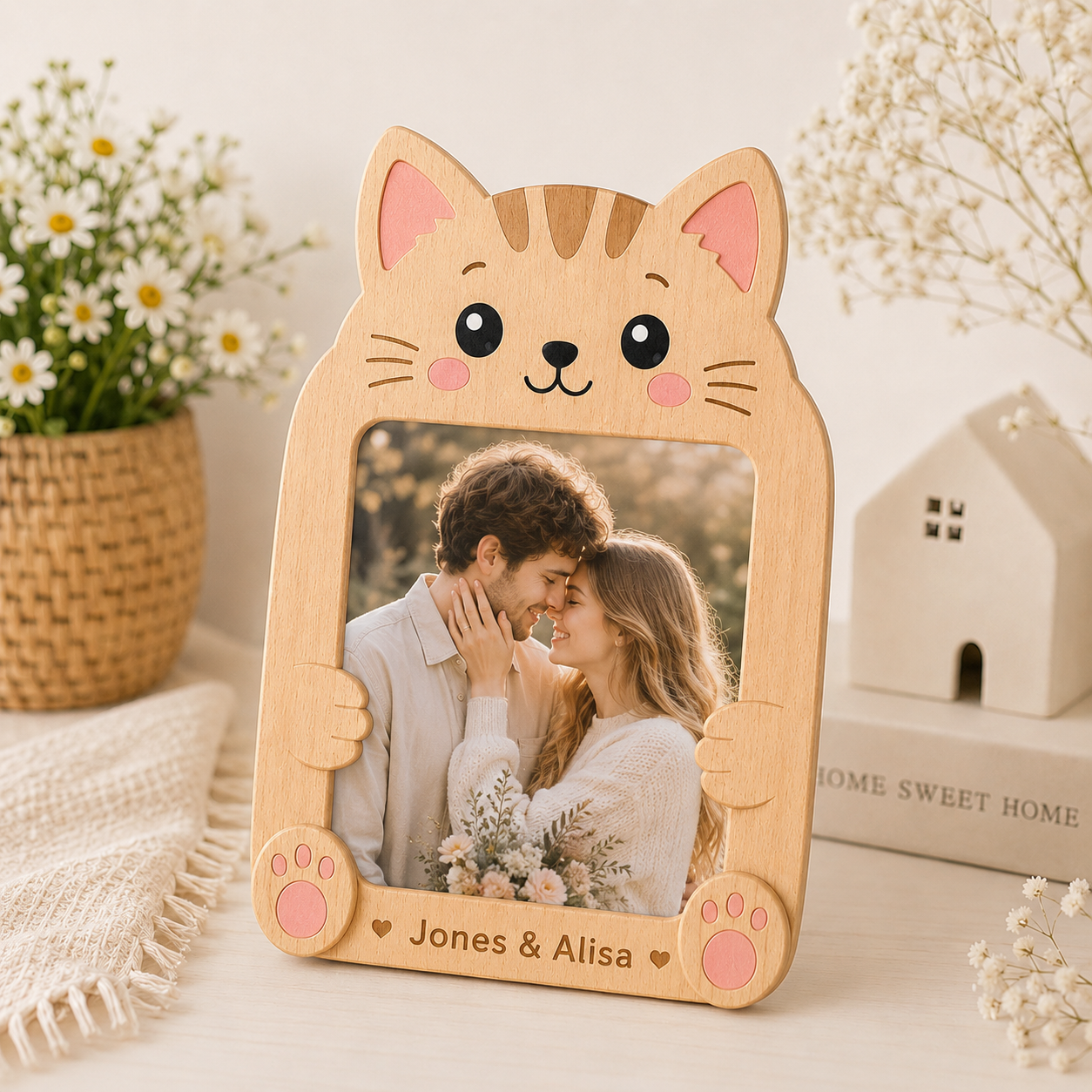 Cute Animal Wooden Photo Frame – Personalized Custom Photo Display