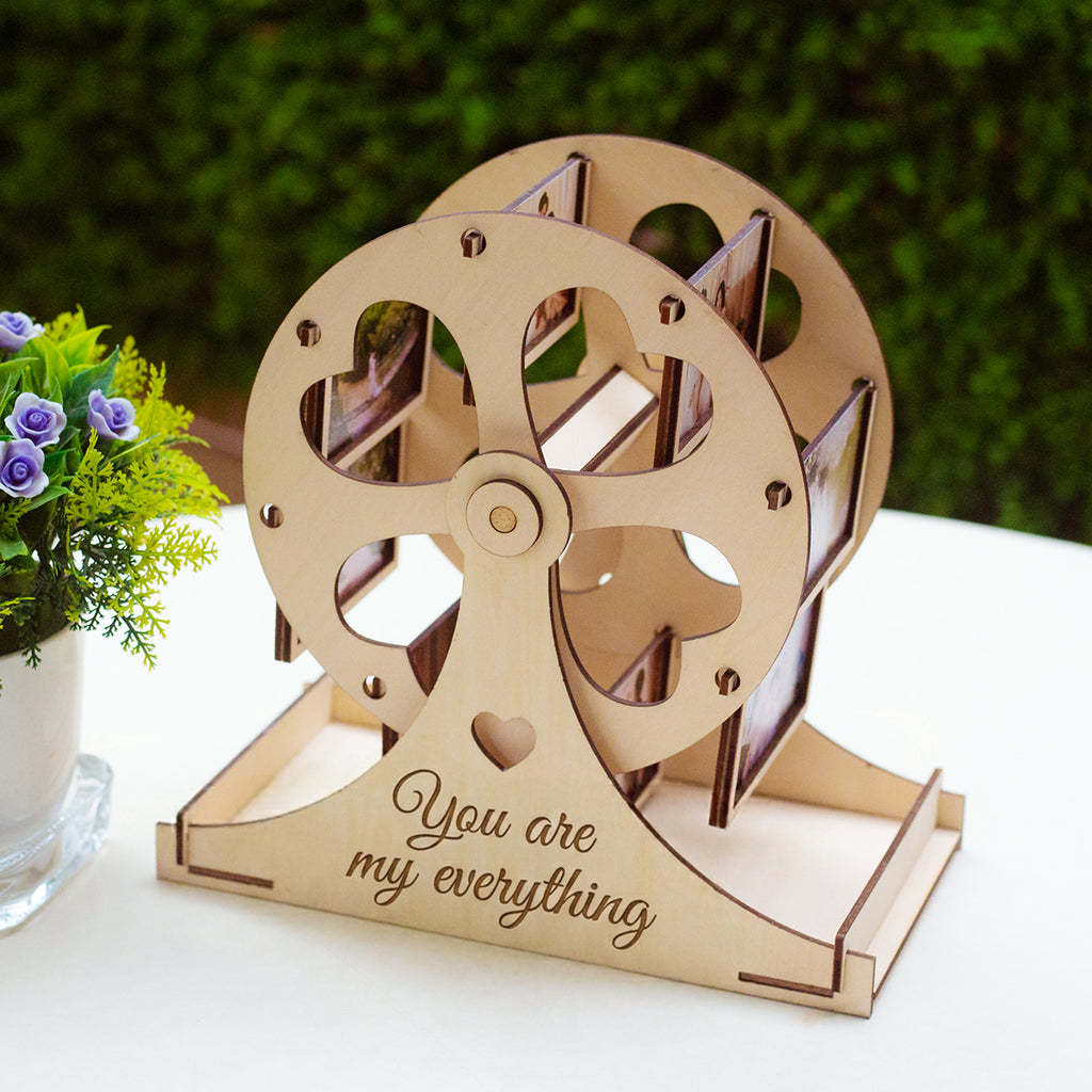 Personalized Ferris Wheel Photo Frame – Custom 8 Photos Rotating Display