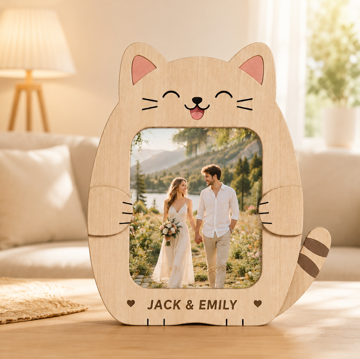 Cute Animal Wooden Photo Frame – Personalized Custom Photo Display