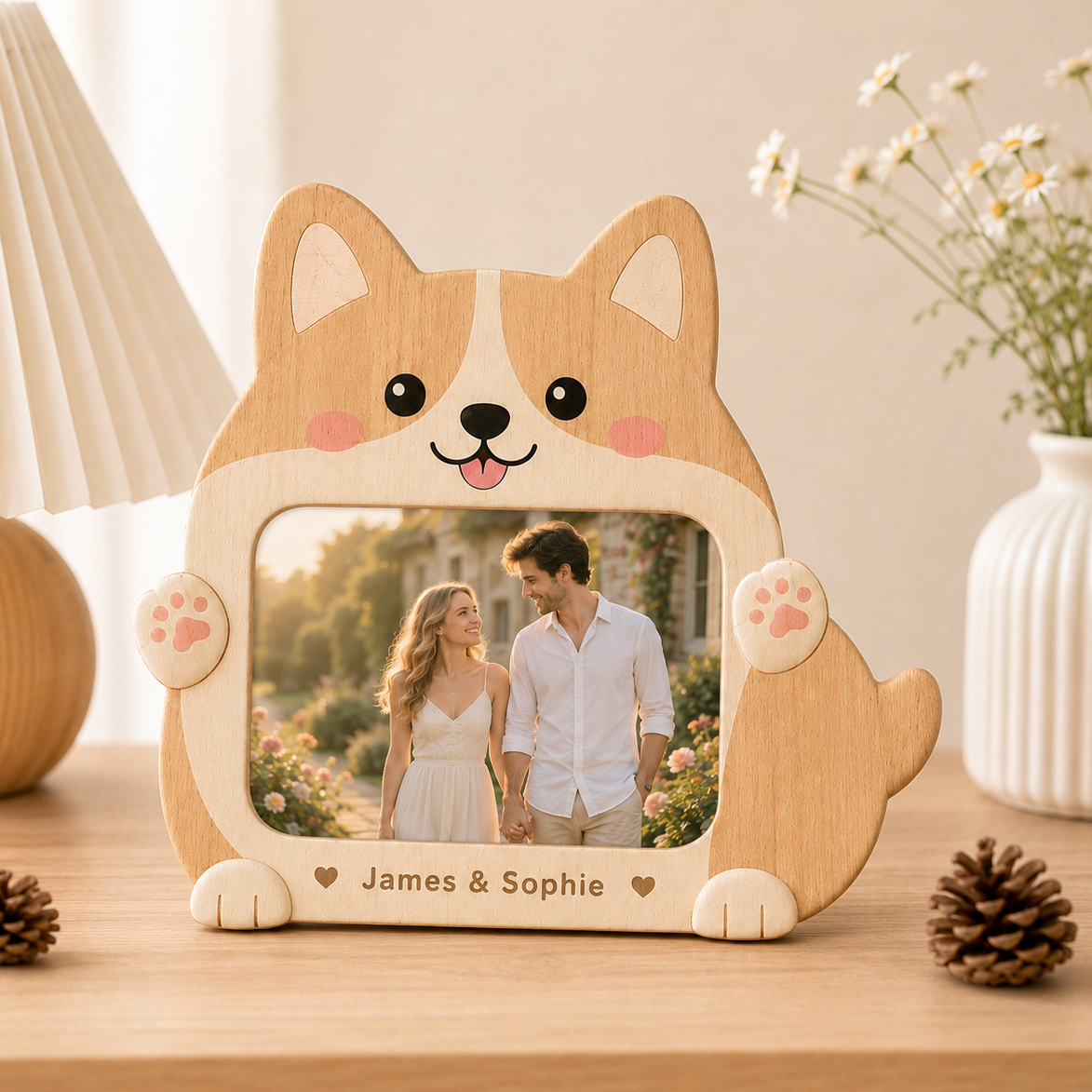 Cute Animal Wooden Photo Frame – Personalized Custom Photo Display