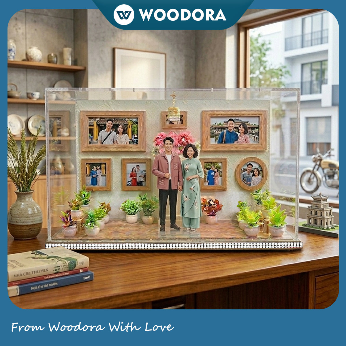 "Love Museum" Personalized Memory Diorama – Custom 8 Photos Keepsake