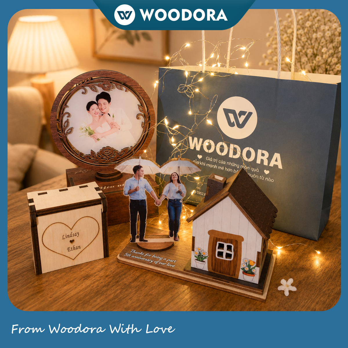 Personalized Wooden Music Box with Custom Photo – Romantic Keepsake Gift