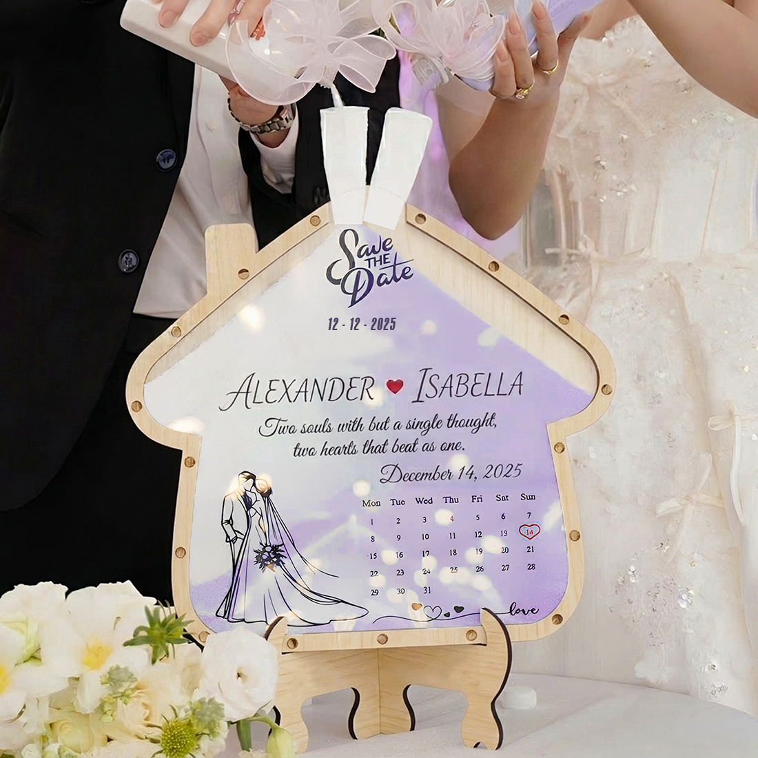Personalized Sand Ceremony Frame – Custom Wedding Keepsake with 2 Colors of Sand