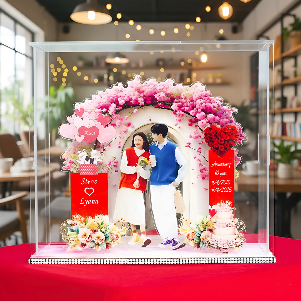 "Eternal Love" Personalized Anniversary Diorama – Custom Photo Standee Display
