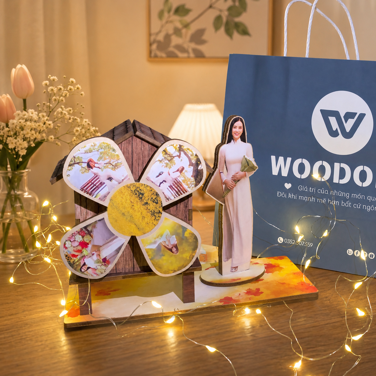 Personalized Wooden Music Box with Custom Photo – Romantic Keepsake Gift
