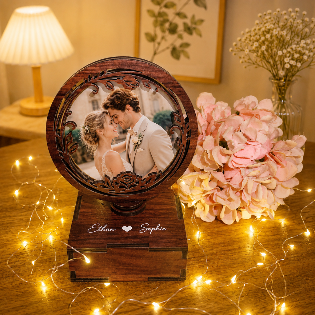 Personalized Wooden Music Box with Custom Photo – Romantic Keepsake Gift