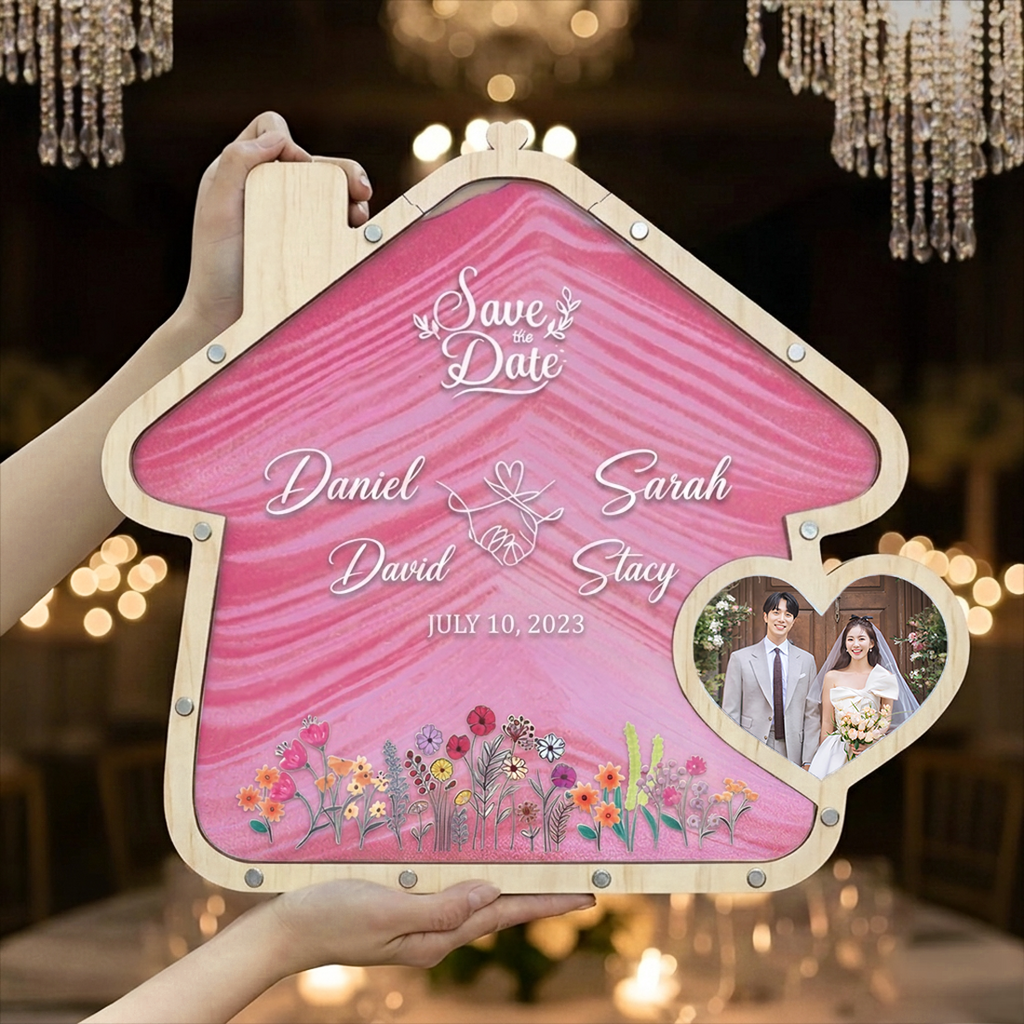 Personalized Sand Ceremony Frame – Custom Wedding Keepsake with 2 Colors of Sand