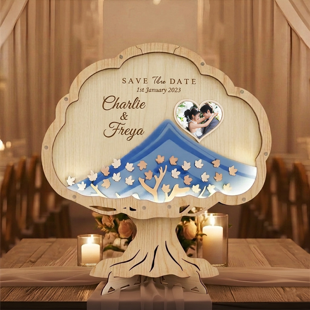 Personalized Sand Ceremony Frame – Custom Wedding Keepsake with 2 Colors of Sand