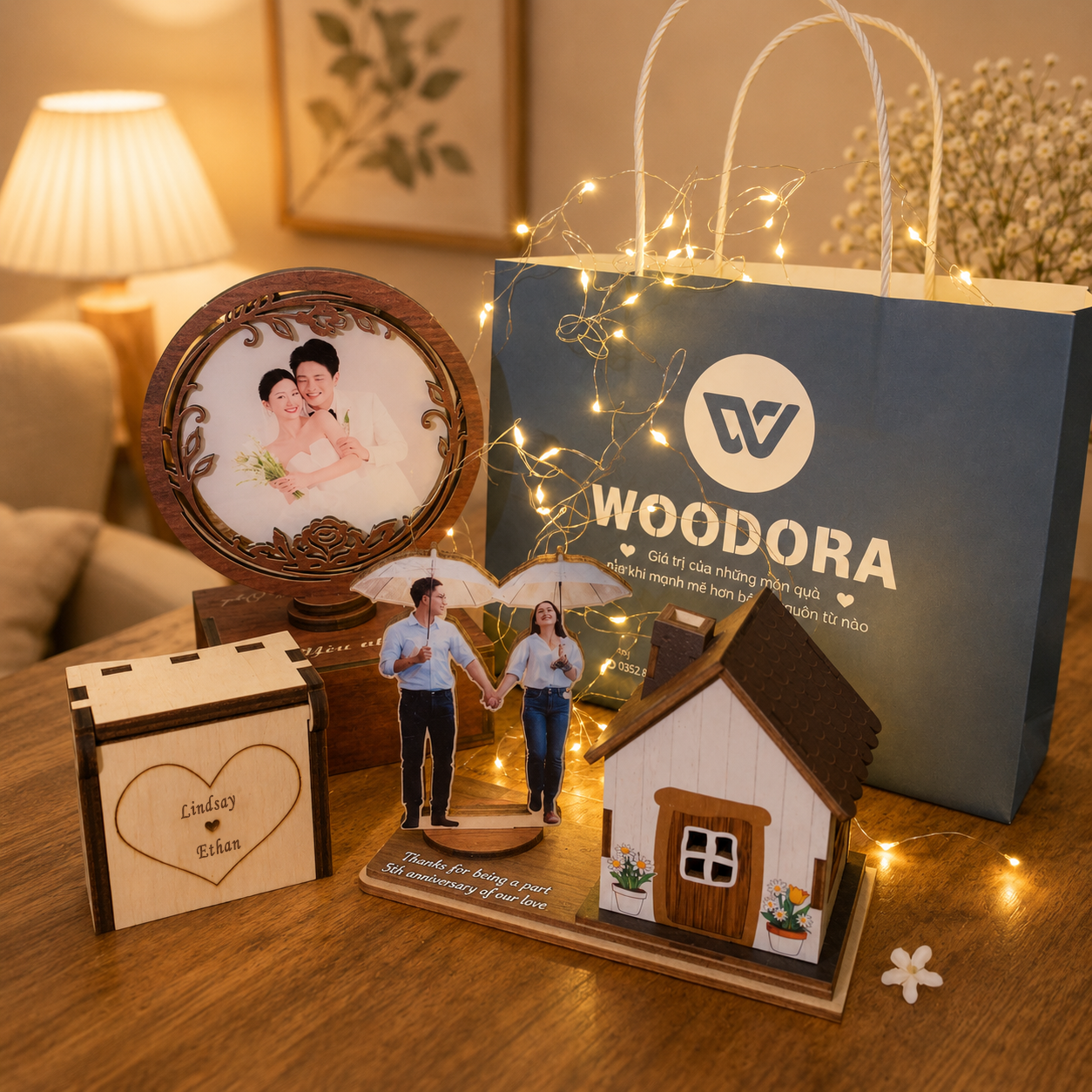 Personalized Wooden Music Box with Custom Photo – Romantic Keepsake Gift