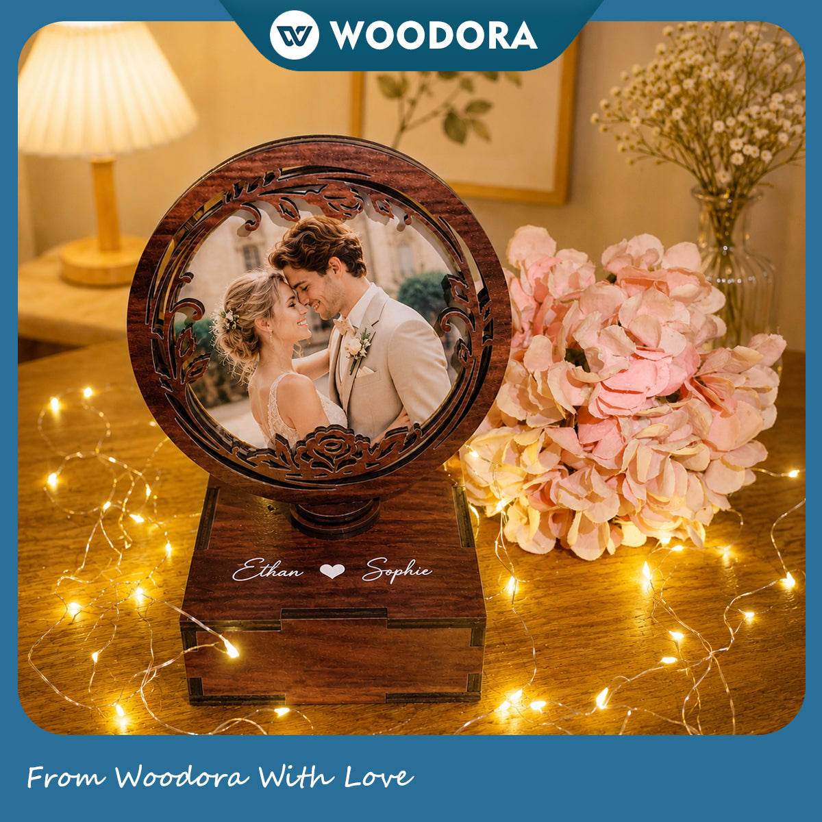 Personalized Wooden Music Box with Custom Photo – Romantic Keepsake Gift